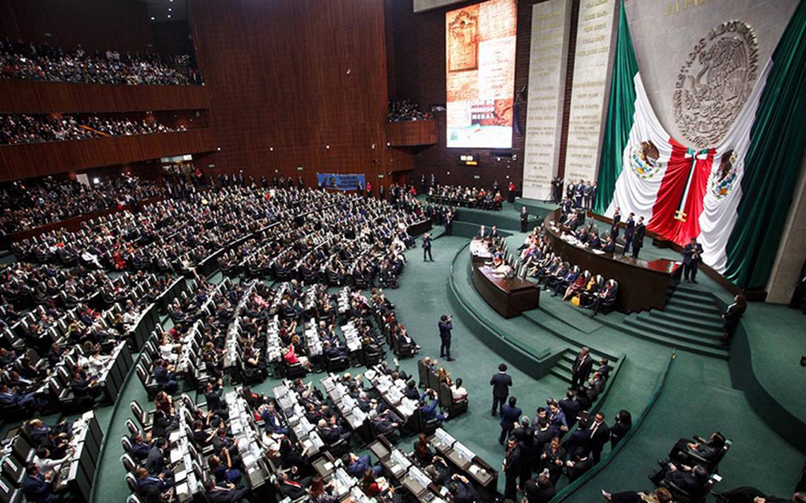 Foto aerea del congreso de diputados méxicano