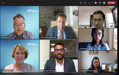 fotograf&iacute;a de siete personas en una reuni&oacute;n virtual